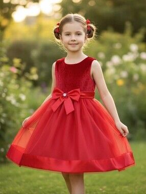GEORGE Red Sleeveless Dress with Bow